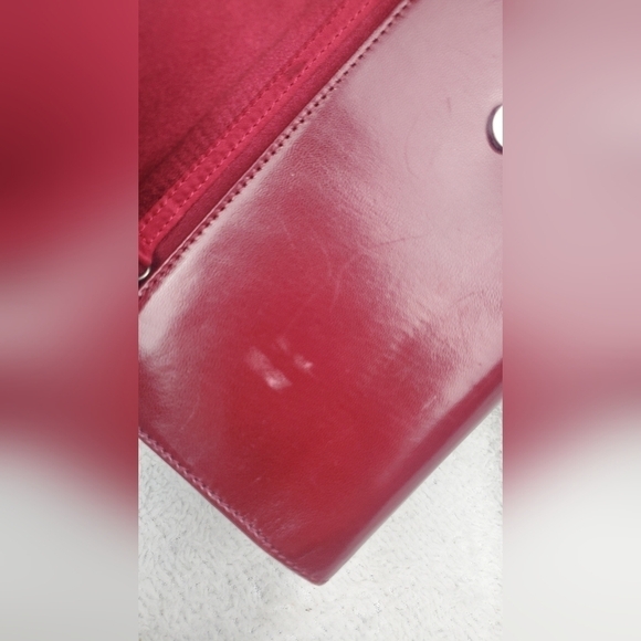 Bundle OnlyNine West Genuine Burgundy leather cocktail evening party women couch - Picture 8 of 9